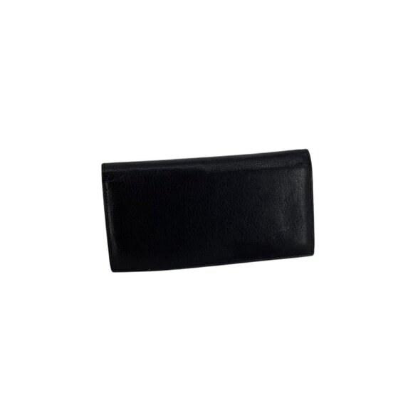 Genuine Leather Black Bifold Checkbook Wallet Multiple Card Slots & ID Window - Picture 5 of 7